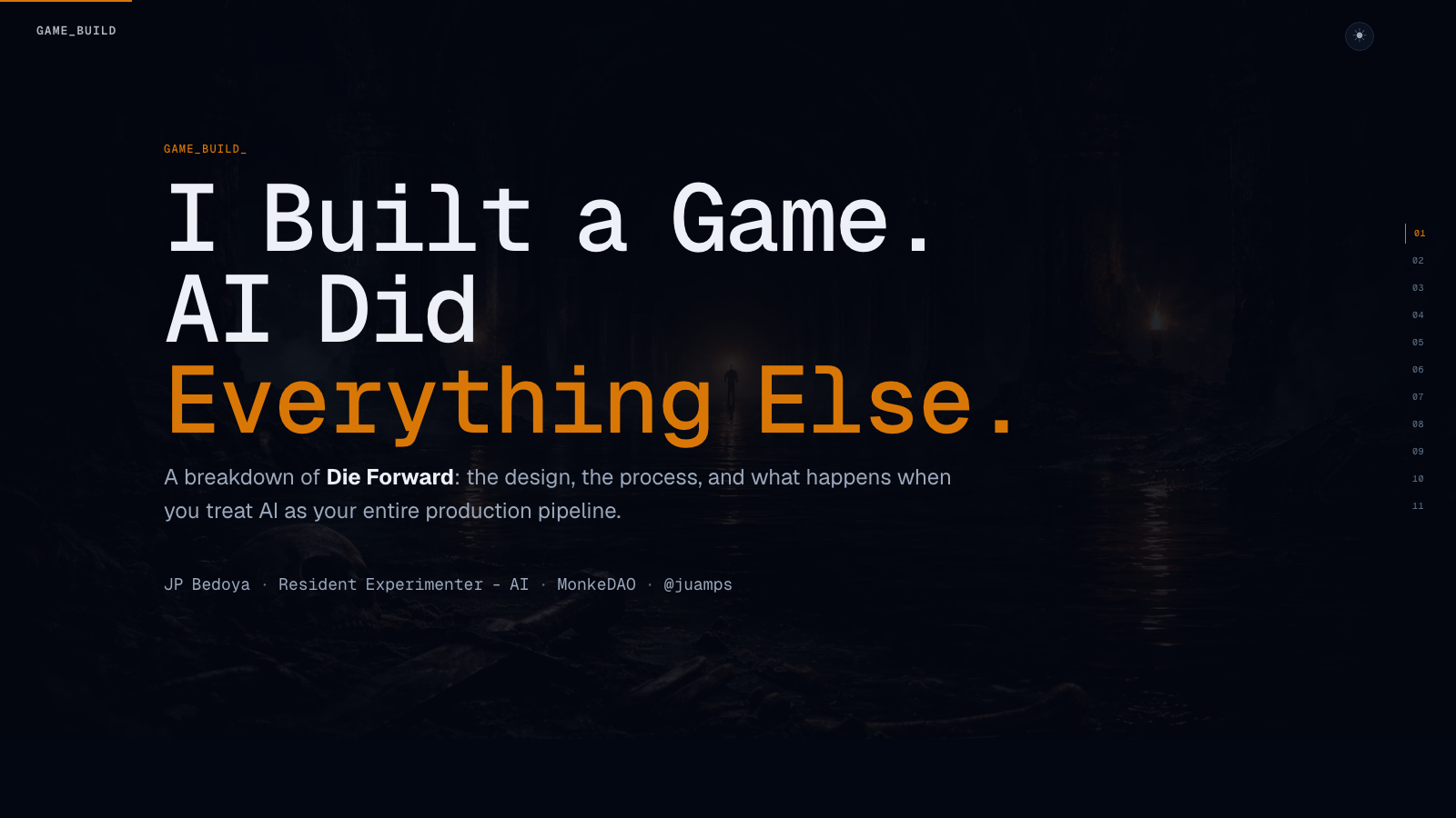 I Built a Game. AI Did Everything Else., first slide